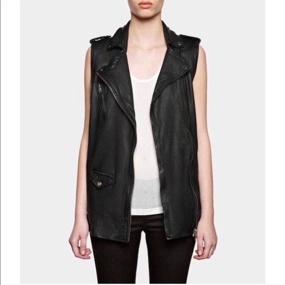 All Saints Jackets & Blazers - All Saints Cope Leather Vest